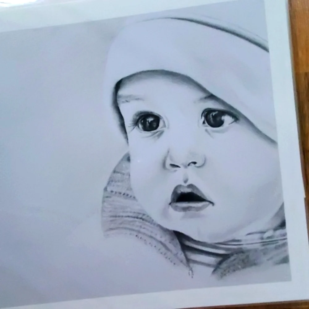 Hand Drawn‎ Print of Child 